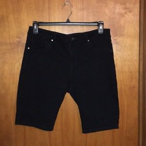 d.jeans black stretch Bermuda shorts